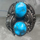 Navajo Turquoise ring size_9.5 sterling silver women men signed FC