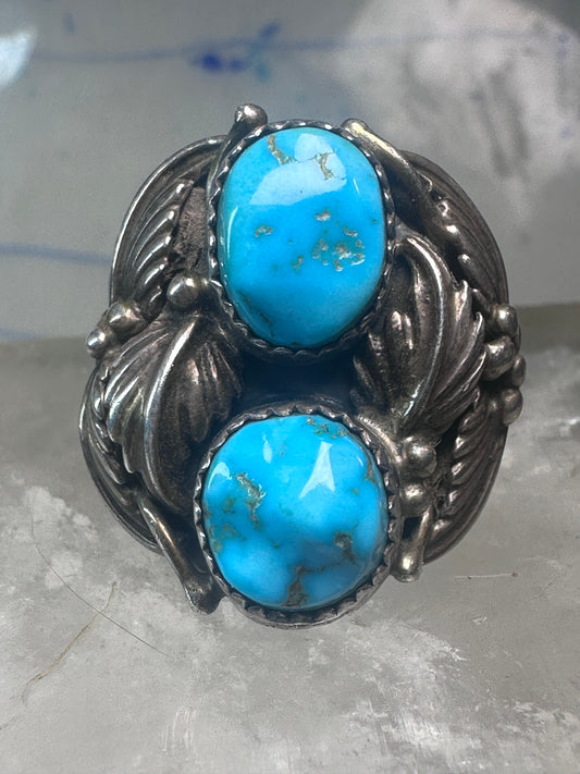 Navajo Turquoise ring size_9.5 sterling silver women men signed FC