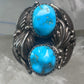 Navajo Turquoise ring size_9.5 sterling silver women men signed FC