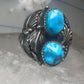 Navajo Turquoise ring size_9.5 sterling silver women men signed FC