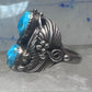 Navajo Turquoise ring size_9.5 sterling silver women men signed FC