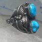 Navajo Turquoise ring size_9.5 sterling silver women men signed FC