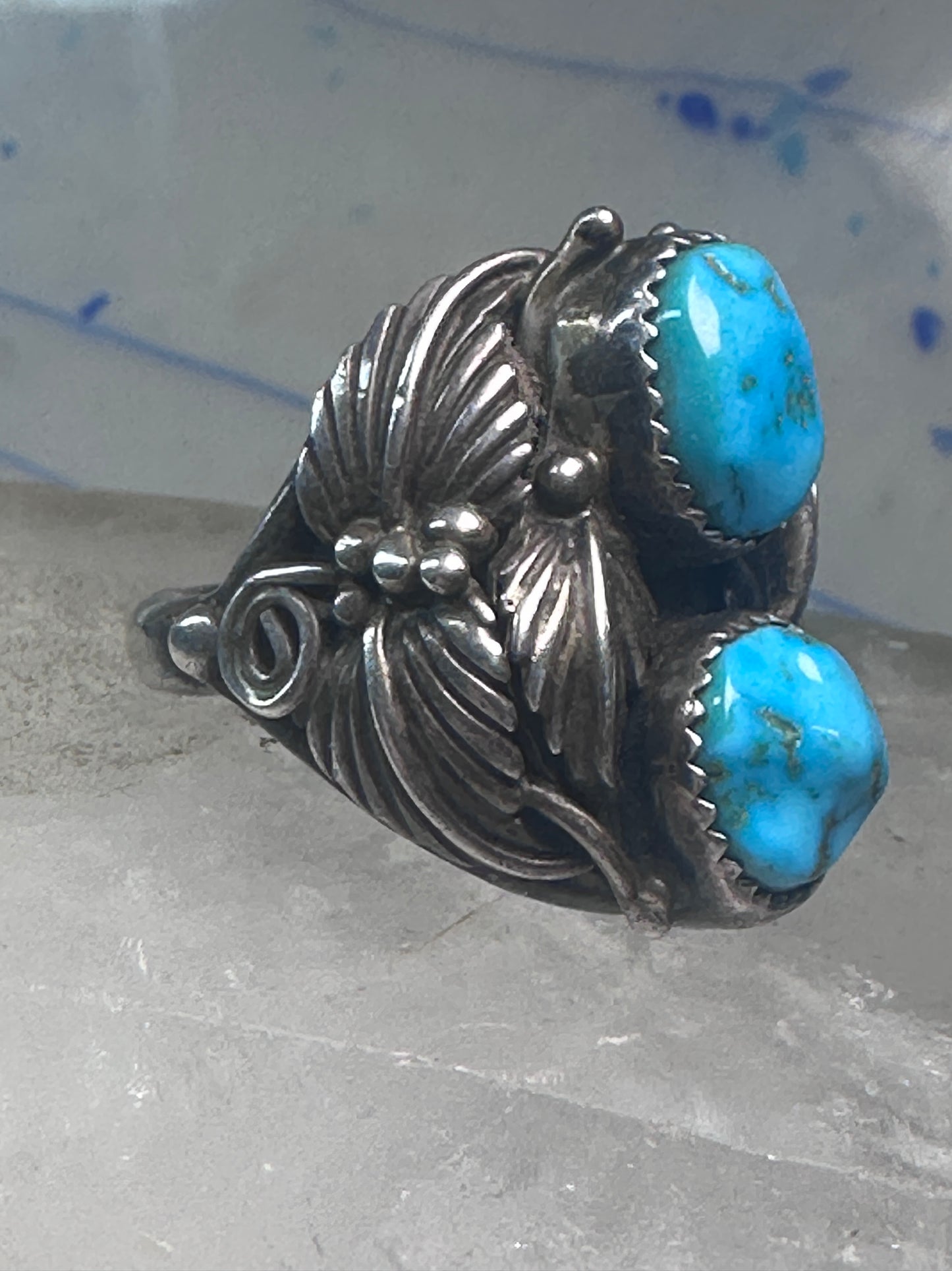 Navajo Turquoise ring size_9.5 sterling silver women men signed FC