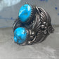 Navajo Turquoise ring size_9.5 sterling silver women men signed FC