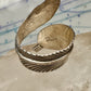 Vintage Sterling Silver Southwest Turquoise Coral Feather Wrap Ring Size 8.50 Adj 925