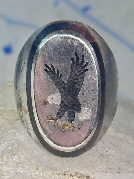 Navajo Eagle ring size_9.25 sterling silver women men signed BB