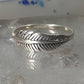 Feather ring feather stacker band size 7.50 sterling silver women girls