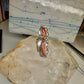 Vintage Sterling Silver Signed PAM Pamela Apache Navajo Long Red Coral Ring Size 7 925
