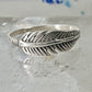 Feather ring Feather stacker band size 5 sterling silver women girls