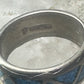 Vintage Zuni ring turquoise chips size 5.25 wedding band sterling silver