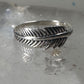 Feather ring feather stacker band size 7.50 sterling silver women girls