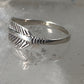 Feather ring feather stacker band size 7.50 sterling silver women girls