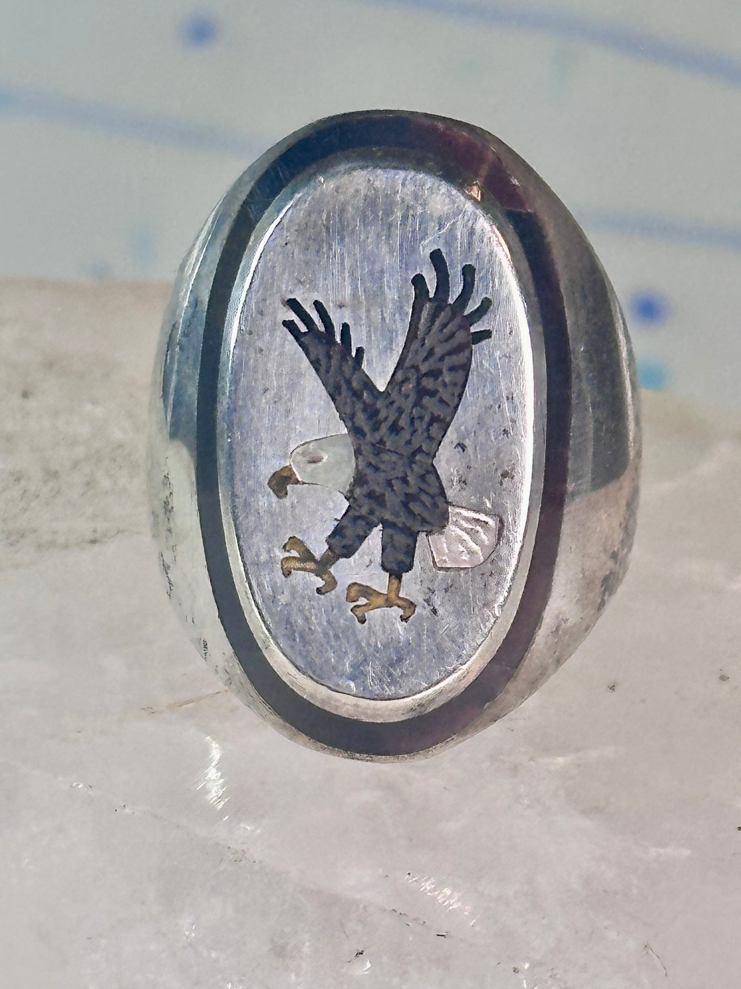 Navajo Eagle ring size_9.25 sterling silver women men signed BB