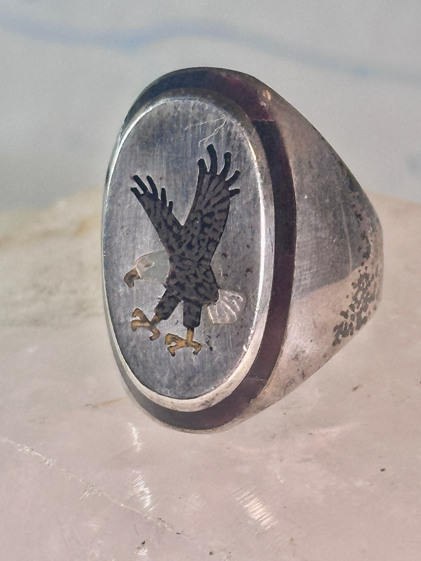 Navajo Eagle ring size_9.25 sterling silver women men signed BB