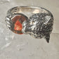 Tiger ring size 8 Sonia Bitton holding stone sterling silver women men signed SB