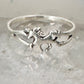 Unicorn ring  horse stacker band size 9 sterling silver women girls