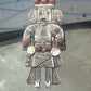 Navajo Ring Long Kachina coral size 9 sterling silver women