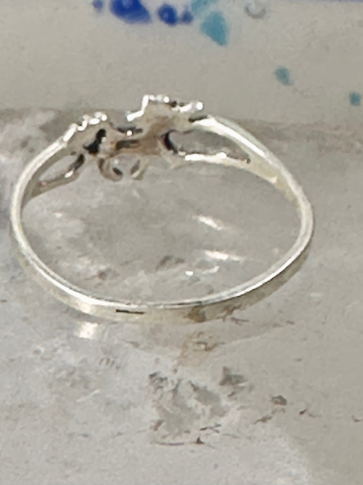 Unicorn ring  horse stacker band size 9 sterling silver women girls