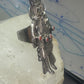 Navajo Ring Long Kachina coral size 9 sterling silver women