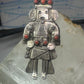 Navajo Ring Long Kachina coral size 9 sterling silver women