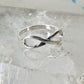 Infinity ring figure 8 band size 6.25 sterling silver women girls