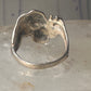 Vintage Safari ring Elephant Zebra Giraffe Lion band size 6.5 sterling silver women