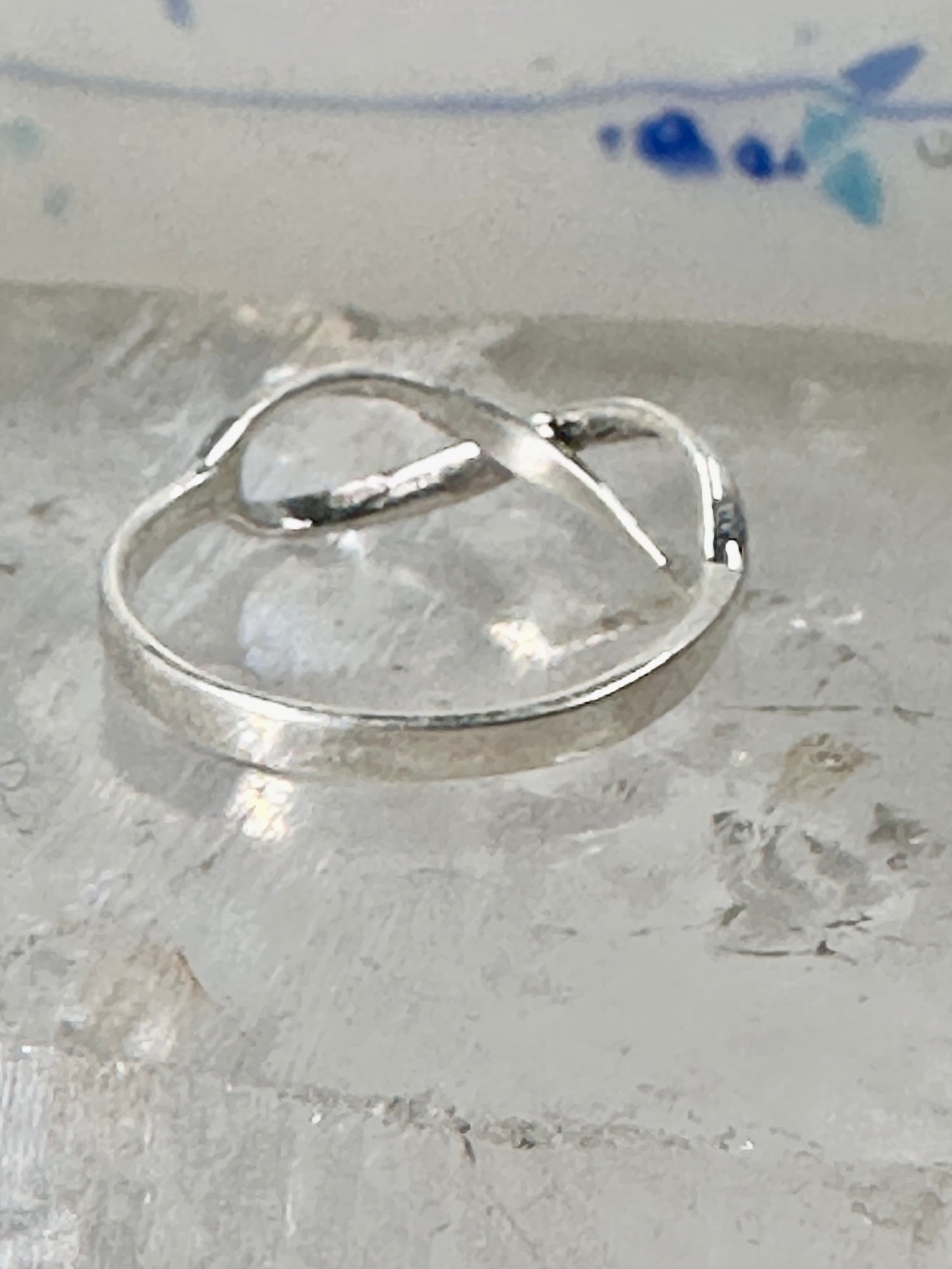 Infinity ring figure 8 band size 6.25 sterling silver women girls