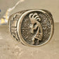 Kokopelli ring southwest band size 10.75 Cross southwest sterling silver vintage men women