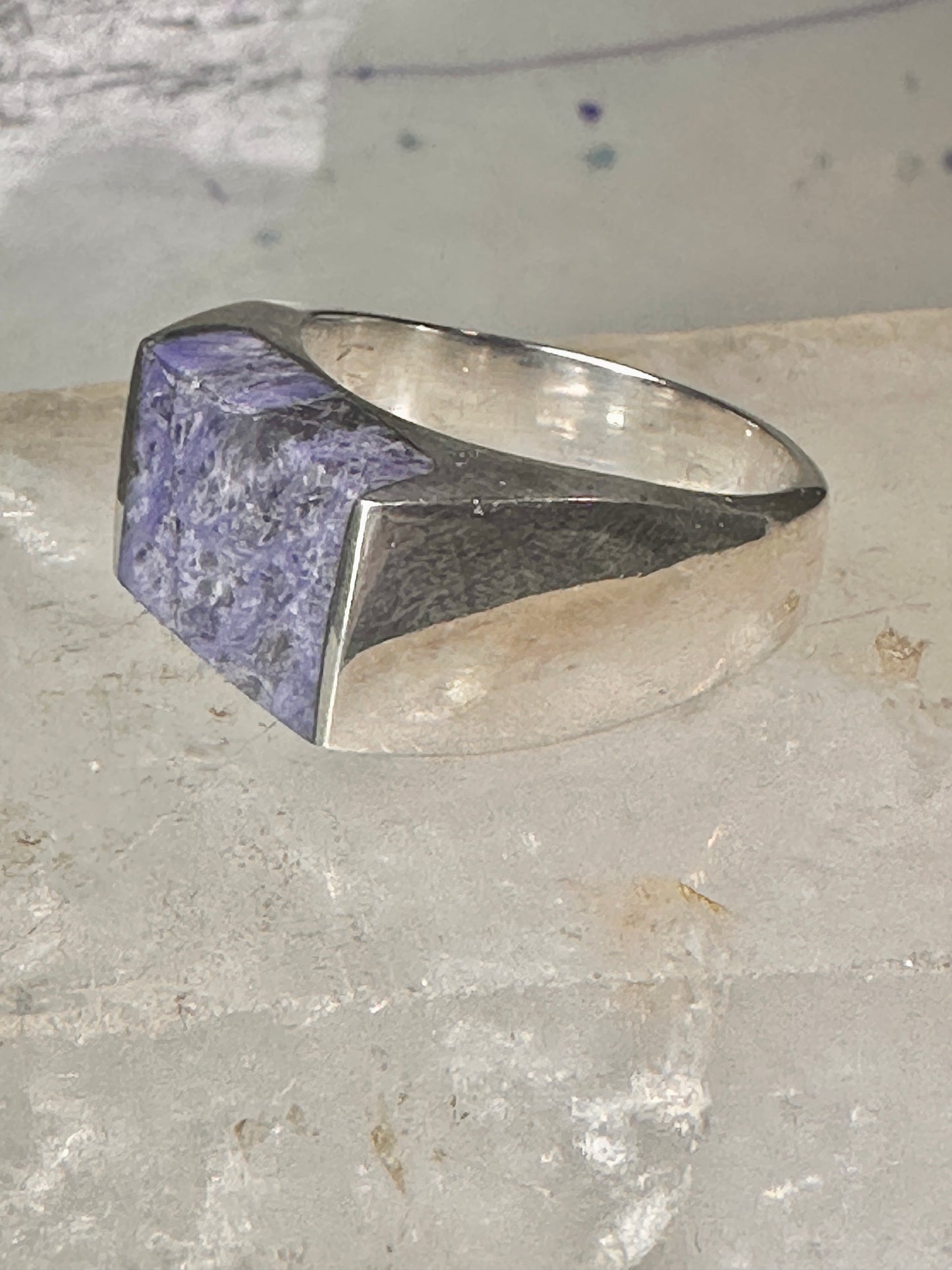Sodalite ring size 12 southwestern sterling silver women men
