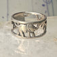 Vintage ring Elephant band size 5 sterling silver women girls pinky