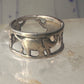 Vintage ring Elephant band size 5 sterling silver women girls pinky