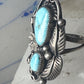 Navajo ring Turquoise leaves squash blossom sterling silver size 5.50 women girls