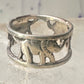 Vintage ring Elephant band size 5 sterling silver women girls pinky