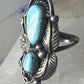 Navajo ring Turquoise leaves squash blossom sterling silver size 5.50 women girls
