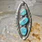 Long Navajo ring size 5.50 turquoise sterling silver women men