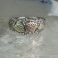 Black Hills Gold Ring wedding leaves band size 8.75 sterling silver women men