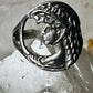 Lady face ring size 4.50 Art Deco sterling silver  band women