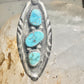 Long Navajo ring size 5.50 turquoise sterling silver women men