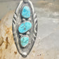 Long Navajo ring size 5.50 turquoise sterling silver women men