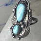 Navajo ring Turquoise leaves squash blossom sterling silver size 5.50 women girls