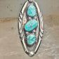 Long Navajo ring size 5.50 turquoise sterling silver women men
