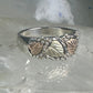 Black Hills Gold Ring wedding leaves band size 8.75 sterling silver women men