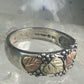Black Hills Gold Ring wedding leaves band size 13.50 sterling silver women men