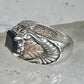 Black Hills Gold ring wedding band garnet leaves size_5.5 sterling silver women
