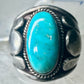 Turquoise ring Navajo Size 11.75 scalloped edge Sterling Silver women men