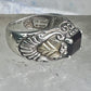 Black Hills Gold ring wedding band garnet leaves size_5.5 sterling silver women