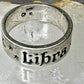 Libra ring scale of Justice band Lawyer Astrology sterling silver Birthday size 8.50 women men