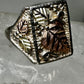 Black Hills Gold ring size 10 band leaves sterling silver women men