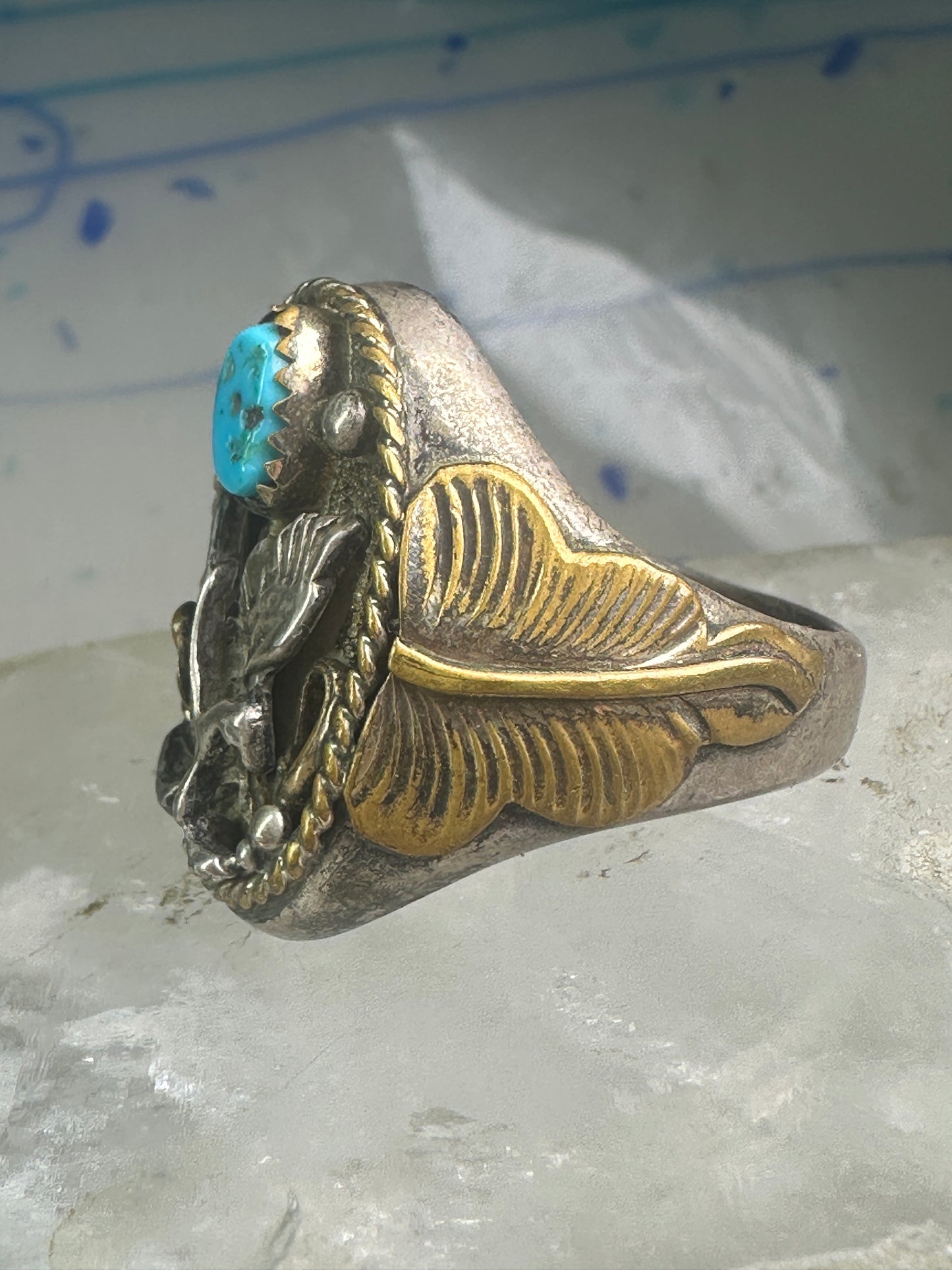 Eagle Ring leaves southwesten band size 12.25 sterling silver women men