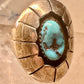 Turquoise ring Navajo Size 10.50 Shadow Box Sterling Silver women men